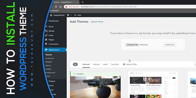 How to Install a Purchased Theme in wordPress