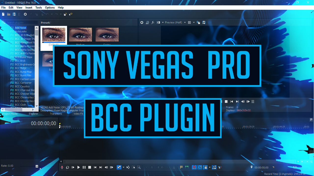 bcc sony vegas 3d perspective